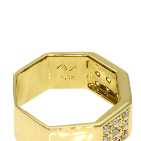 TASAKI Ring 18K Yellow Gold gold Diamond Octagon Women Used Authentic