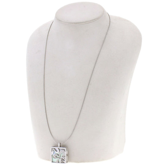 TASAKI Necklace K18WG Silver Black/White Shell Diamond 3WAY Women Used Authentic