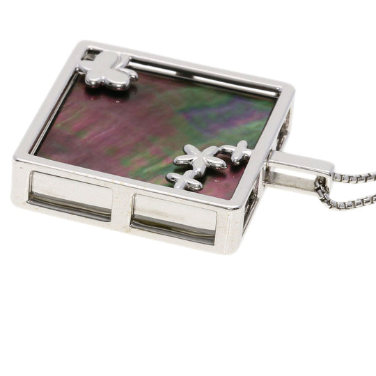 TASAKI Necklace K18WG Silver Black/White Shell Diamond 3WAY Women Used Authentic