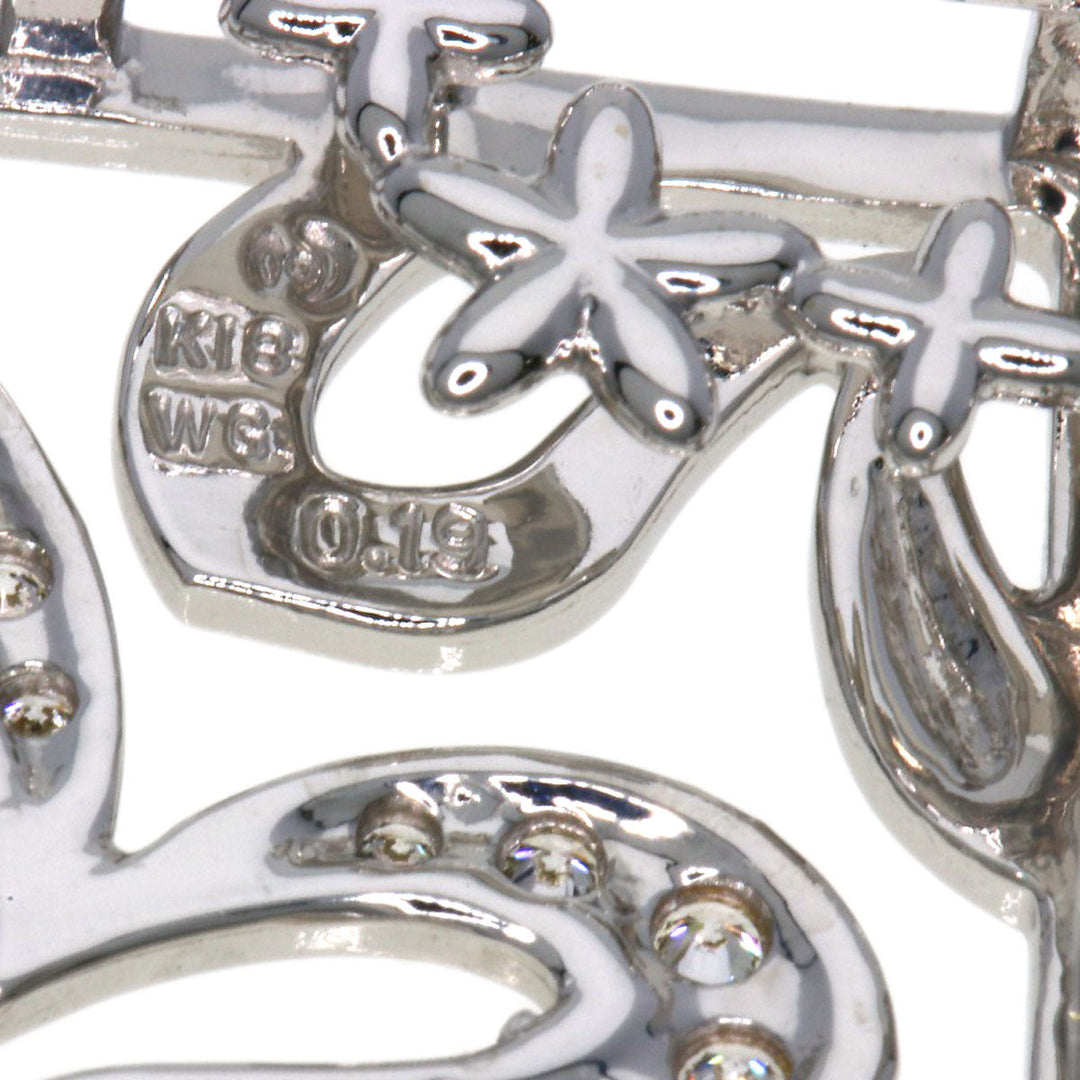 TASAKI Necklace K18WG Silver Black/White Shell Diamond 3WAY Women Used Authentic