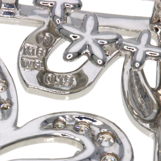 TASAKI Necklace K18WG Silver Black/White Shell Diamond 3WAY Women Used Authentic