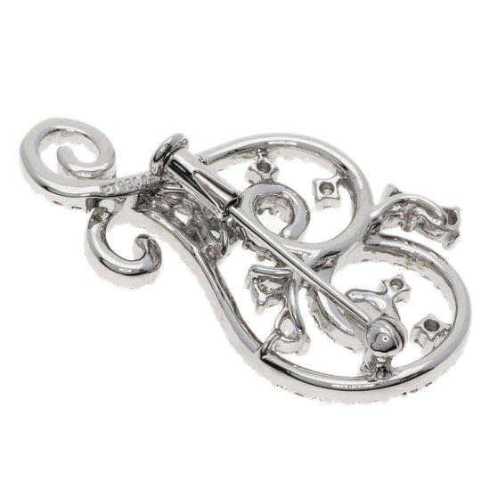 Queen Brooch PT950 Silver diamond