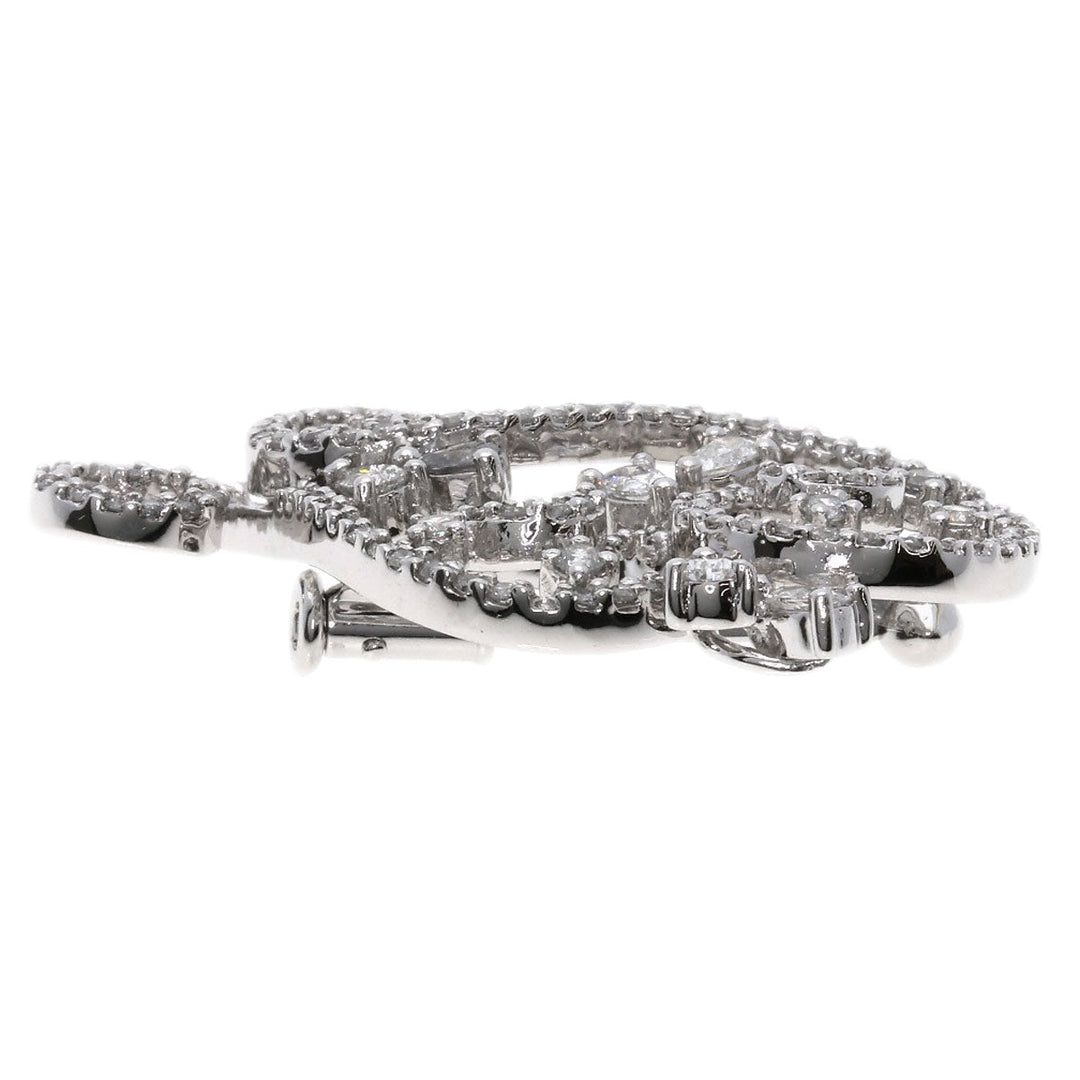 Queen Brooch PT950 Silver diamond