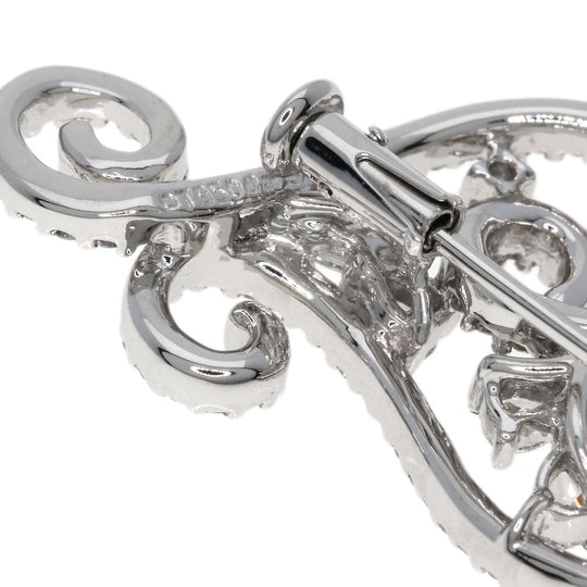 Queen Brooch PT950 Silver diamond