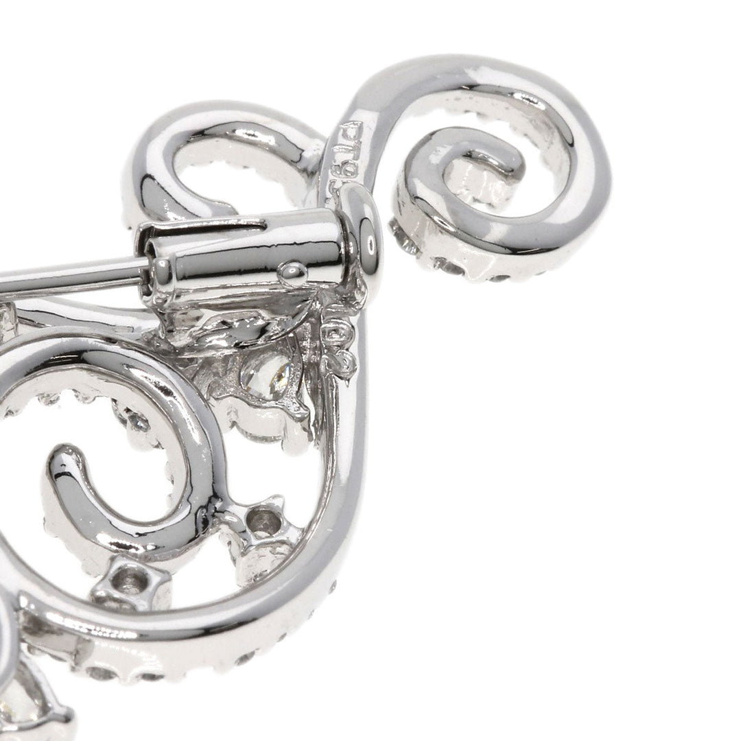 Queen Brooch PT950 Silver diamond