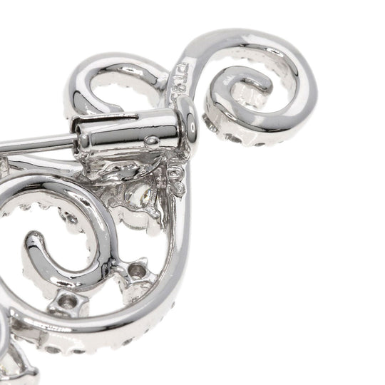 Queen Brooch PT950 Silver diamond