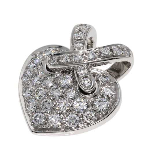 Chaumet Pendant top K18WG Silver Liens de Chaumet Heart Diamond Cord Women Used Authentic