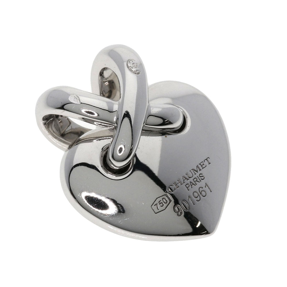 Chaumet Pendant top K18WG Silver Liens de Chaumet Heart Diamond Cord Women Used Authentic