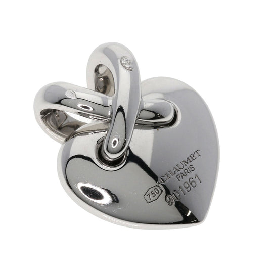 Chaumet Pendant top K18WG Silver Liens de Chaumet Heart Diamond Cord Women Used Authentic