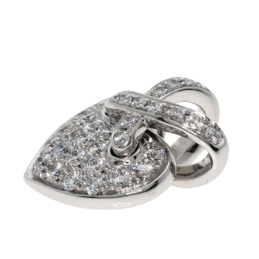Chaumet Pendant top K18WG Silver Liens de Chaumet Heart Diamond Cord Women Used Authentic