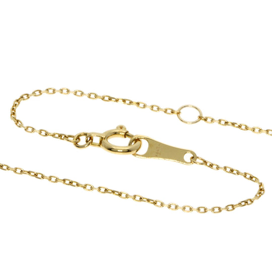 agete Necklace 18K Yellow Gold Silver diamond Women Used Authentic