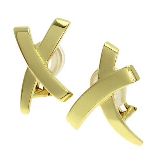 TIFFANY&Co. Earring 18K Yellow Gold gold Paloma Picasso Graffiti X Large Women Used Authentic