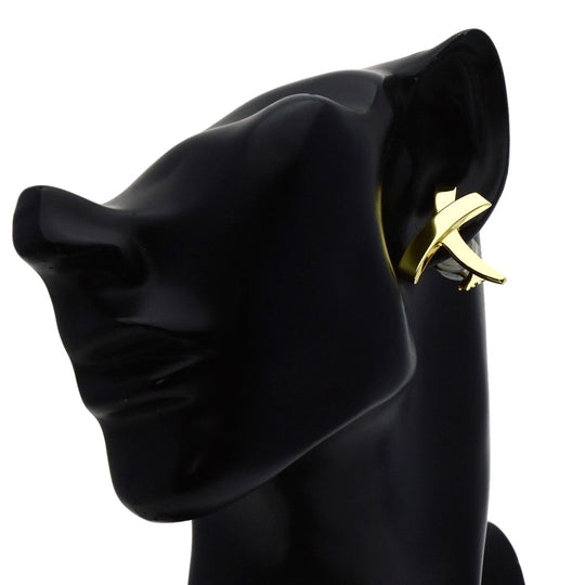 TIFFANY&Co. Earring 18K Yellow Gold gold Paloma Picasso Graffiti X Large Women Used Authentic