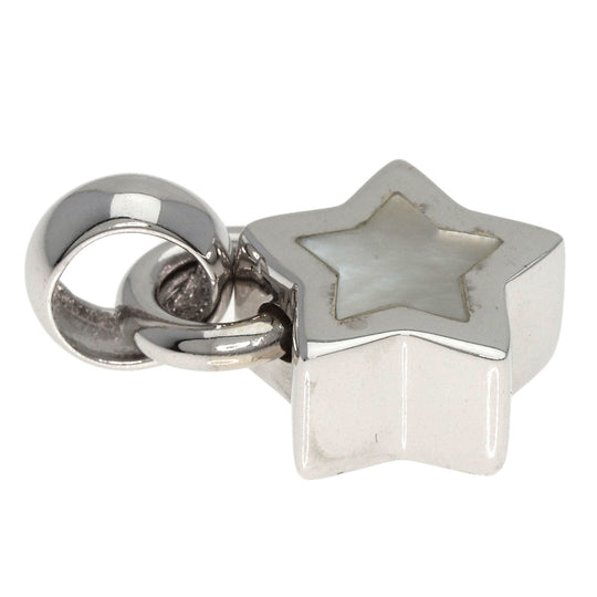 Ponte Vecchio Pendant top K18WG Silver Star Shell TOP Women Used Authentic