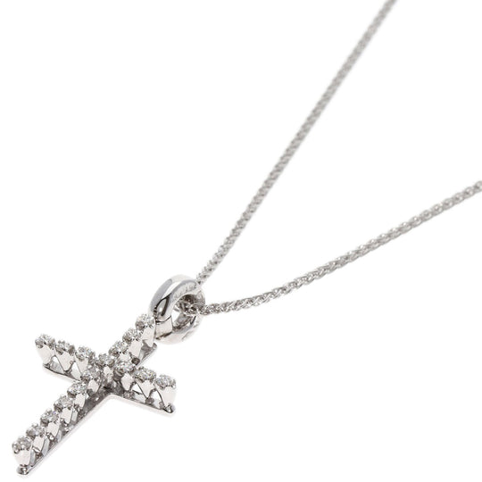 Damiani Necklace K18WG Silver Mystery cross diamond