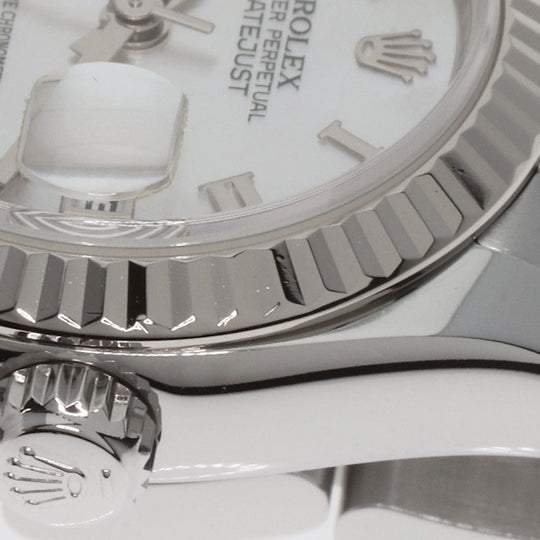 ROLEX Watches Mechanical Automatic 179174NR Stainless Steel , Stainless Steel , K18WG Silver Datejust White shell dial Women Used Authentic