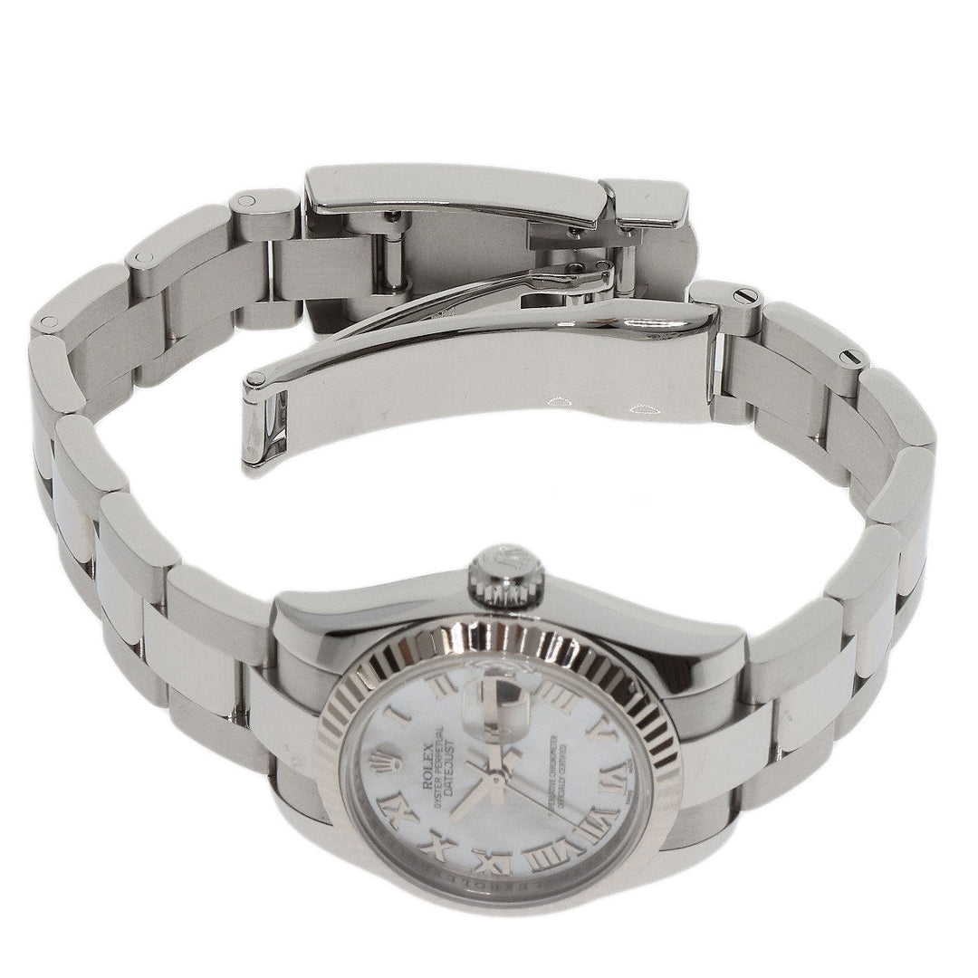 ROLEX Watches Mechanical Automatic 179174NR Stainless Steel , Stainless Steel , K18WG Silver Datejust White shell dial Women Used Authentic