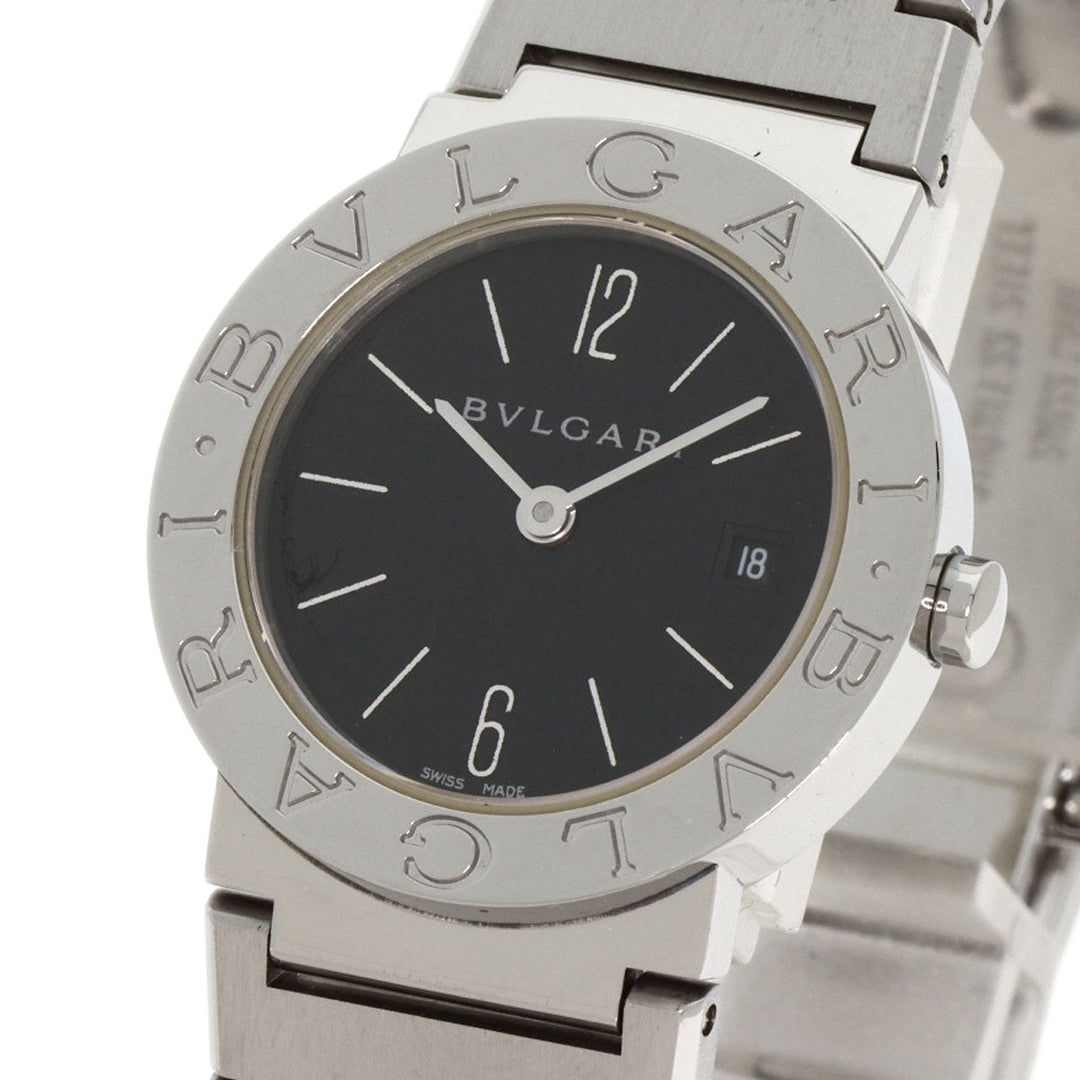 BVLGARI Watches Quartz BB26SS Stainless Steel , Stainless Steel Silver Bulgari Bulgari black dial Women Used Authentic