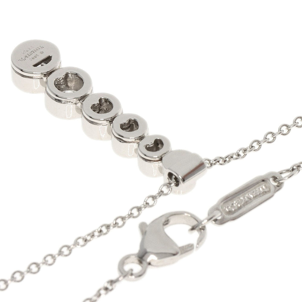 TIFFANY&Co. Necklace PT950 Silver Jazz drop diamond Women Used Authentic