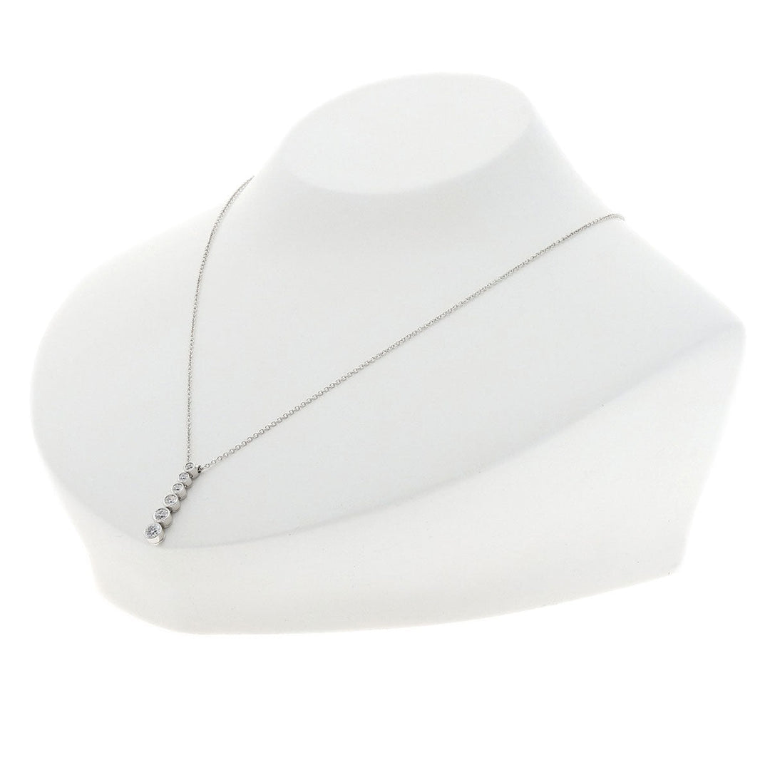 TIFFANY&Co. Necklace PT950 Silver Jazz drop diamond Women Used Authentic