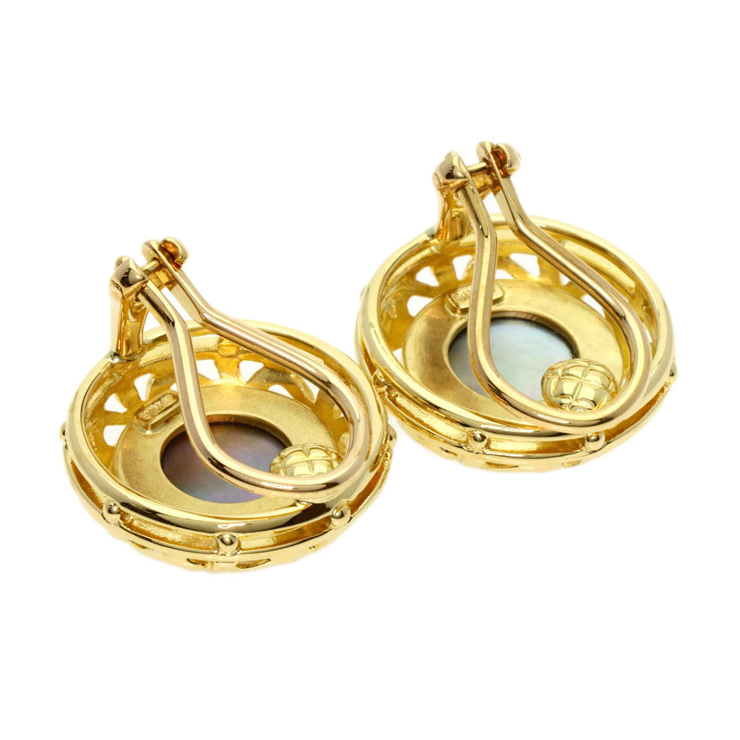MIKIMOTO Earring 18K Yellow Gold gold Pikwe Shell Women Used Authentic