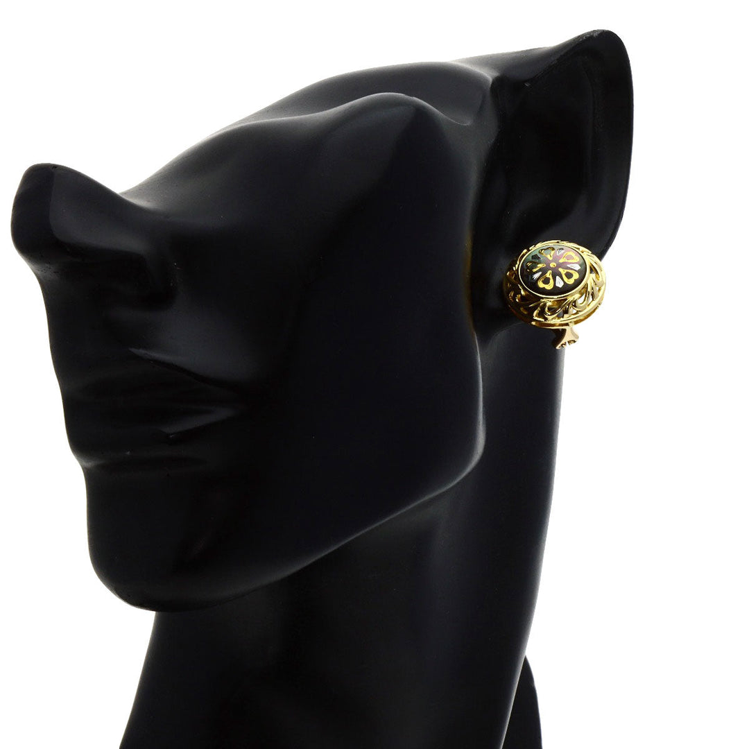 MIKIMOTO Earring 18K Yellow Gold gold Pikwe Shell Women Used Authentic