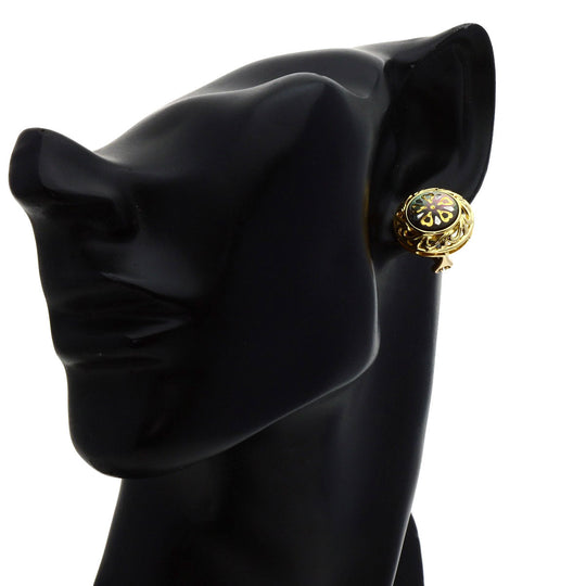 MIKIMOTO Earring 18K Yellow Gold gold Pikwe Shell Women Used Authentic