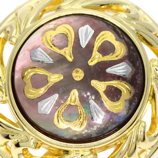 MIKIMOTO Earring 18K Yellow Gold gold Pikwe Shell Women Used Authentic