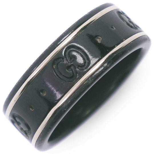 GUCCI Ring ceramic black icon Women 11 Used Authentic