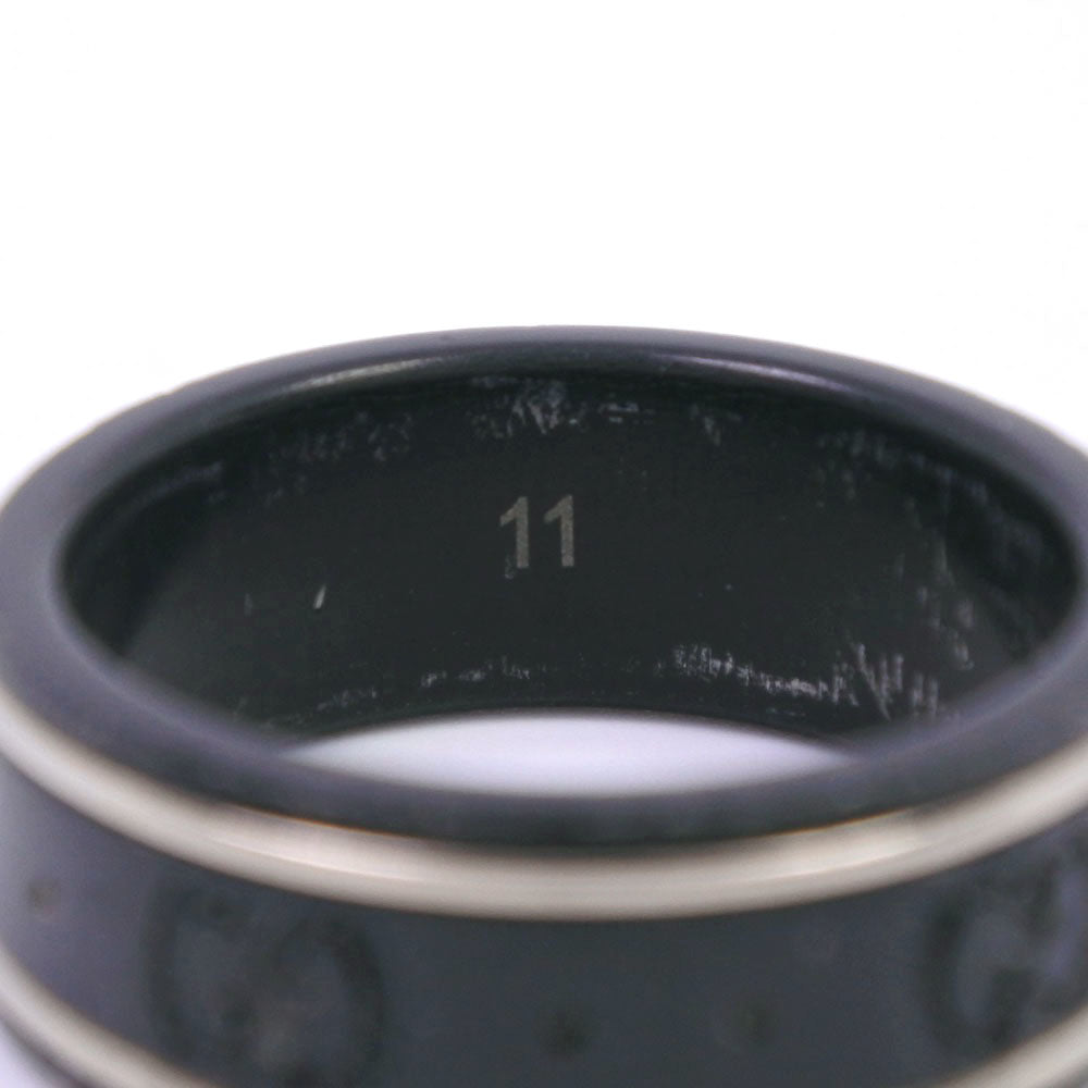 GUCCI Ring ceramic black icon Women 11 Used Authentic