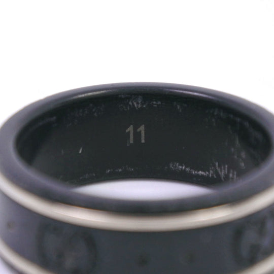GUCCI Ring ceramic black icon Women 11 Used Authentic