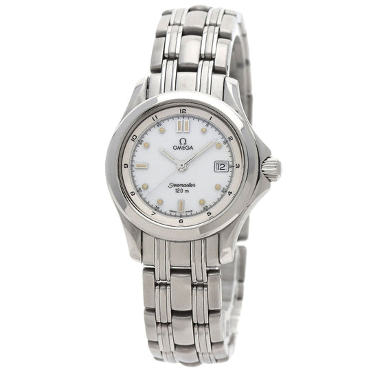 OMEGA Watches Quartz 2581.20 Stainless Steel , Stainless Steel Silver Seamaster white dial Women Used Authentic