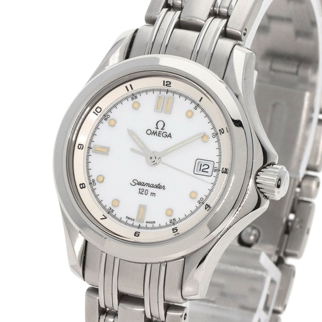 OMEGA Watches Quartz 2581.20 Stainless Steel , Stainless Steel Silver Seamaster white dial Women Used Authentic