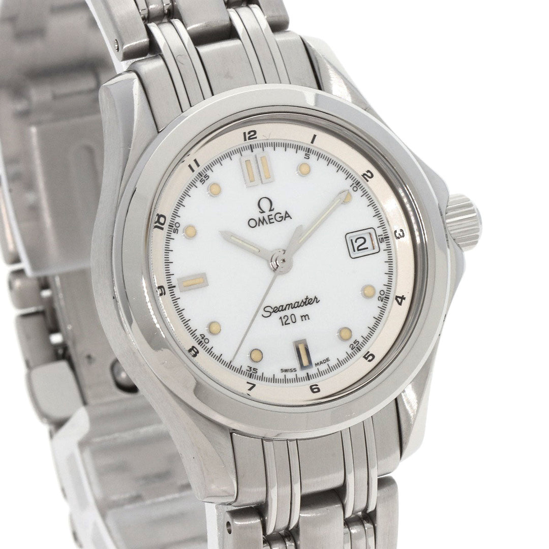 OMEGA Watches Quartz 2581.20 Stainless Steel , Stainless Steel Silver Seamaster white dial Women Used Authentic