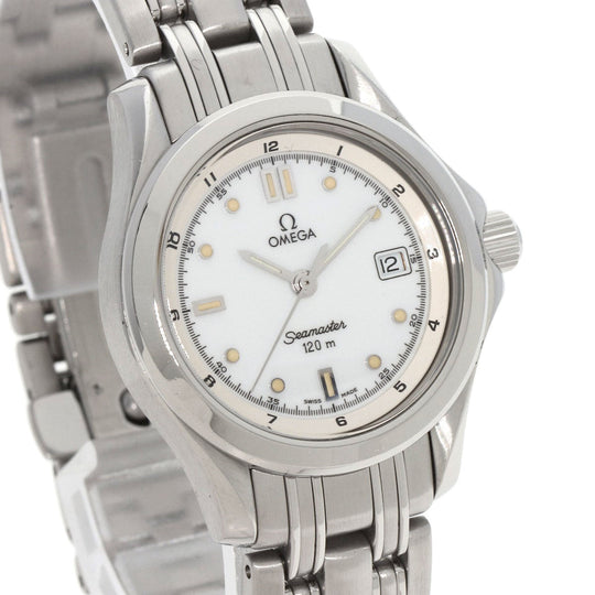 OMEGA Watches Quartz 2581.20 Stainless Steel , Stainless Steel Silver Seamaster white dial Women Used Authentic