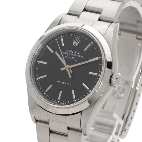 ROLEX Watches Mechanical Automatic 14000 Stainless Steel Silver Air king black dial