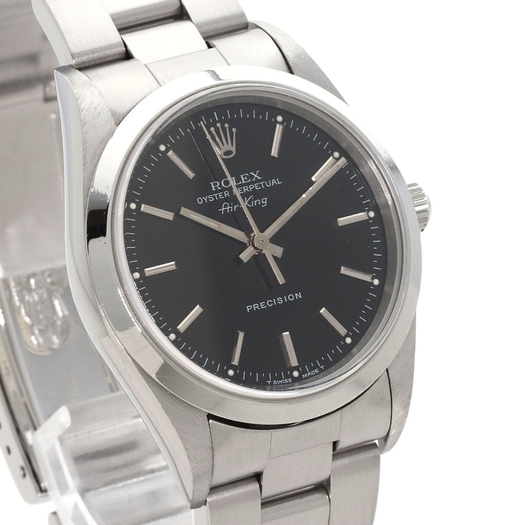 ROLEX Watches Mechanical Automatic 14000 Stainless Steel Silver Air king black dial