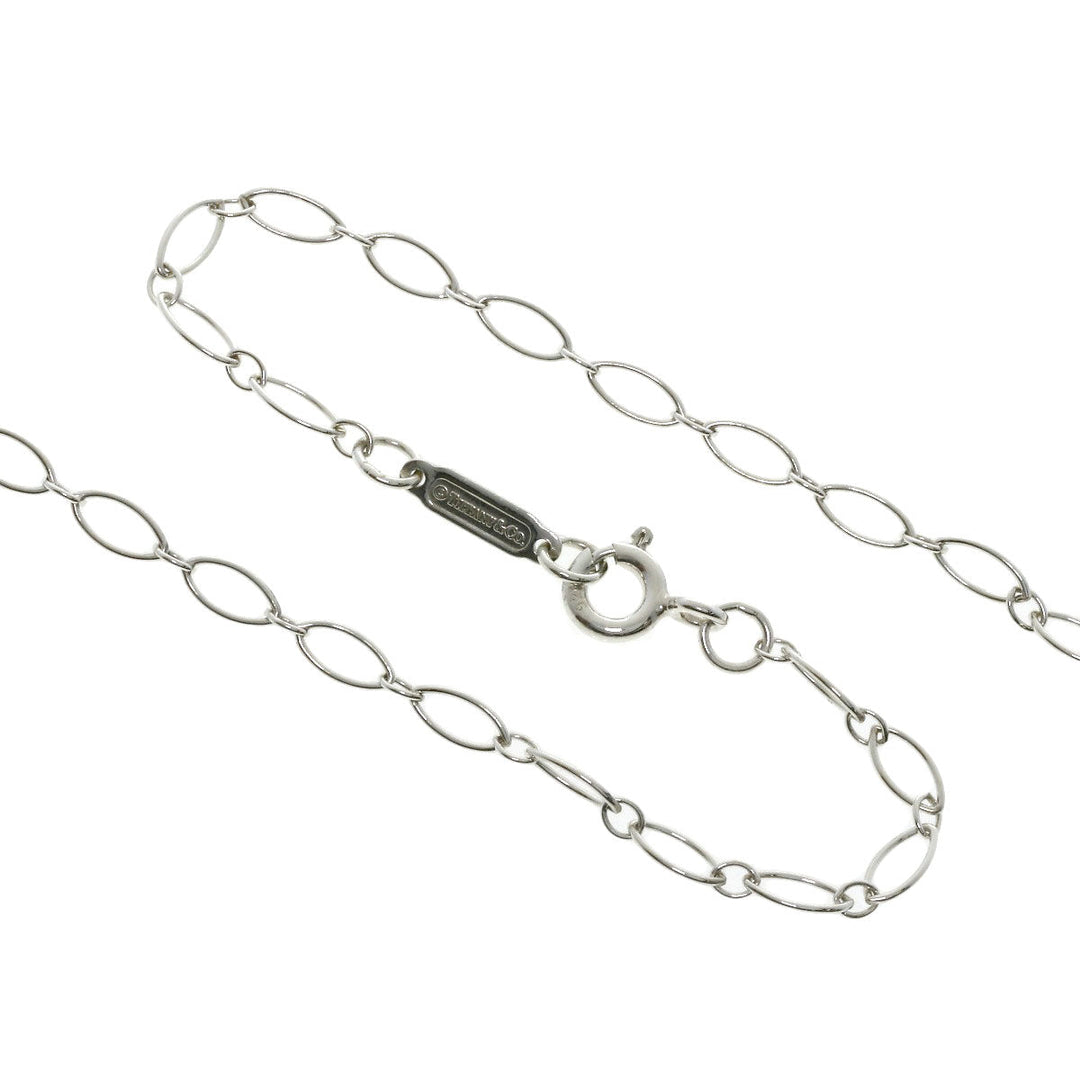 TIFFANY&Co. Necklace SV Silver Heart Key Enamel Women Used Authentic