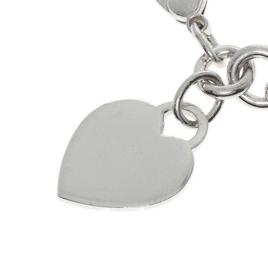 TIFFANY&Co. bracelet SV Silver Heart tag breath Women Used Authentic
