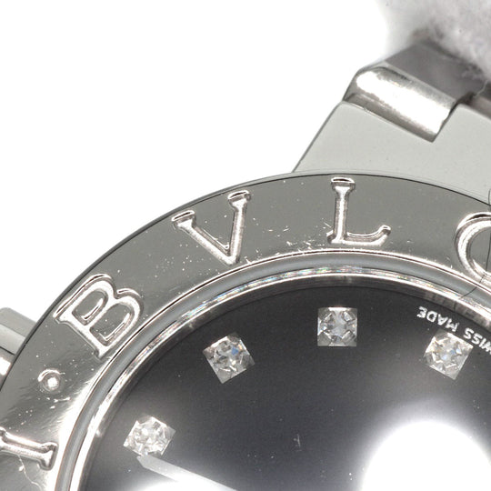 BVLGARI Watches Quartz BB23SS/12 Stainless Steel , Stainless Steel Silver BVLGARI BVLGARI 12P Diamond black dial Women Used Authentic