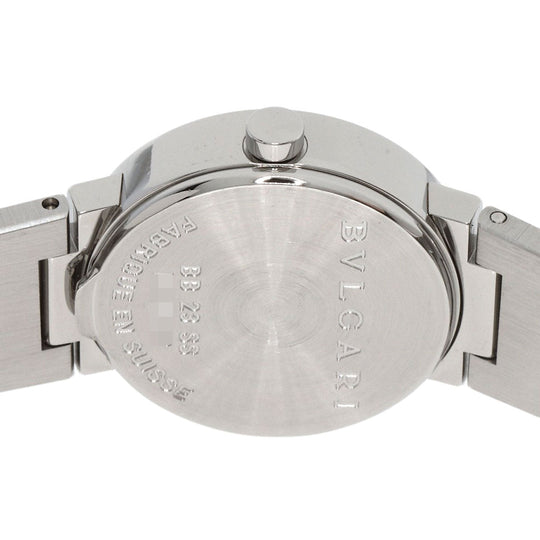 BVLGARI Watches Quartz BB23SS/12 Stainless Steel , Stainless Steel Silver BVLGARI BVLGARI 12P Diamond black dial Women Used Authentic