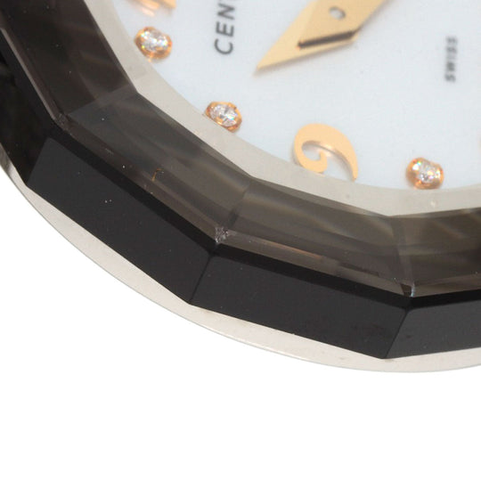 CENTURY Watches Quartz Stainless Steel , Stainless Steel Silver Plat im time White shell dial Women Used Authentic
