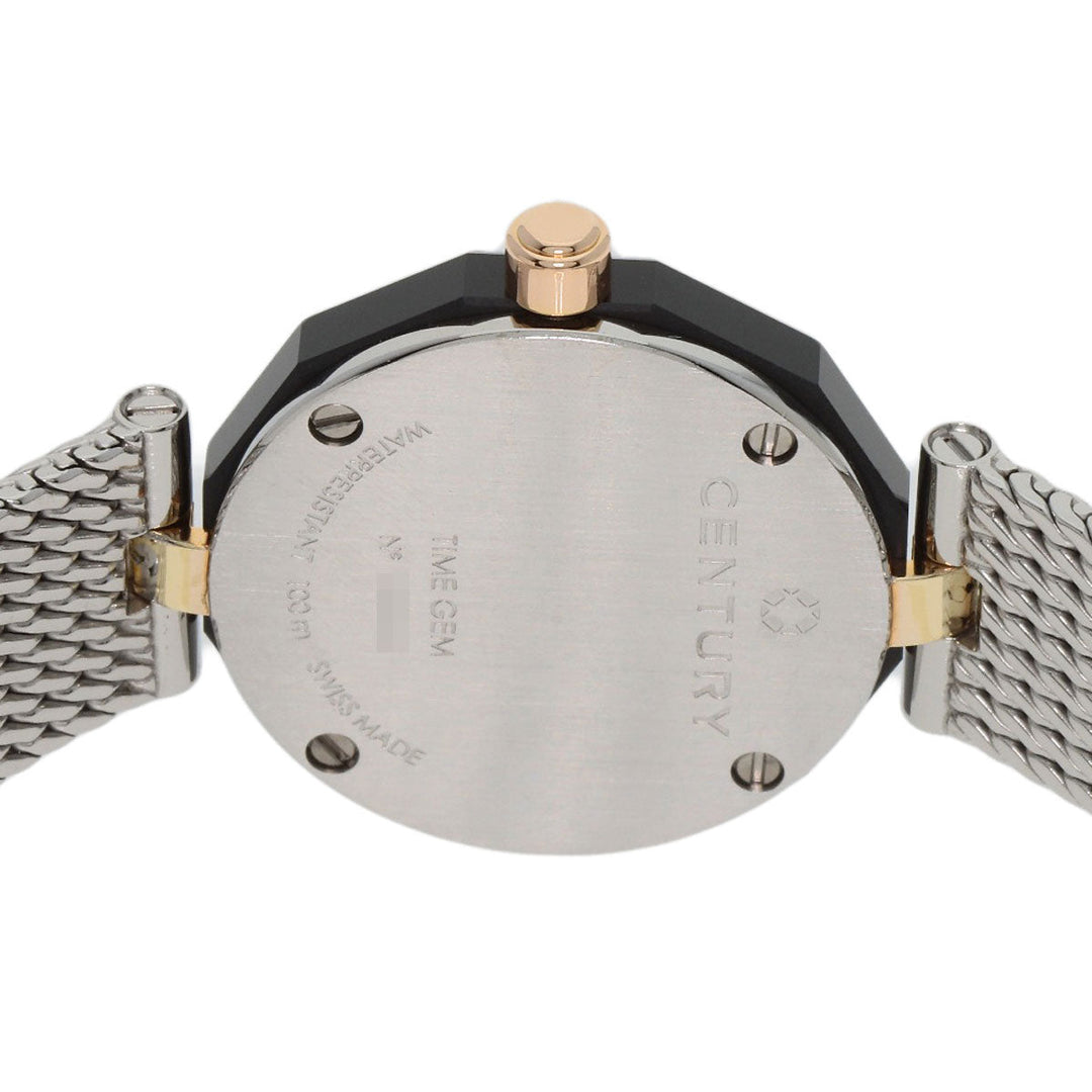 CENTURY Watches Quartz Stainless Steel , Stainless Steel Silver Plat im time White shell dial Women Used Authentic
