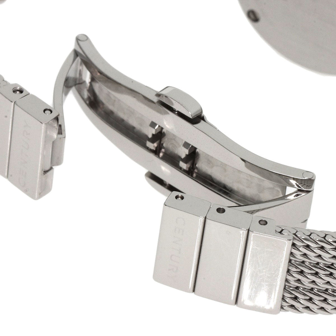 CENTURY Watches Quartz Stainless Steel , Stainless Steel Silver Plat im time White shell dial Women Used Authentic