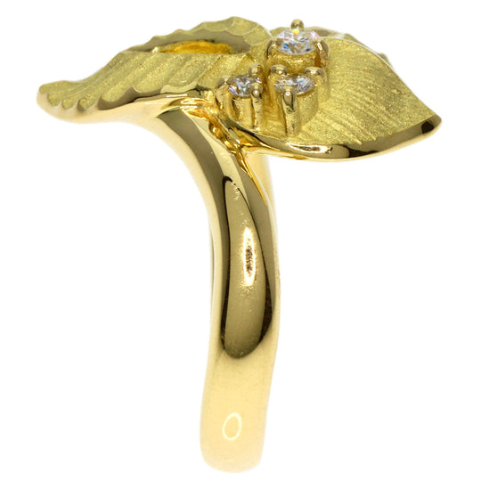 SHUN TAMURA Ring 18K Yellow Gold gold Diamond Gardenia Motif Women Used Authentic