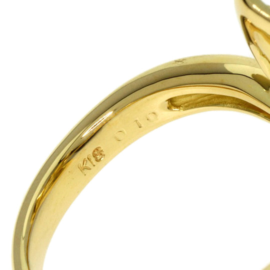 SHUN TAMURA Ring 18K Yellow Gold gold Diamond Gardenia Motif Women Used Authentic