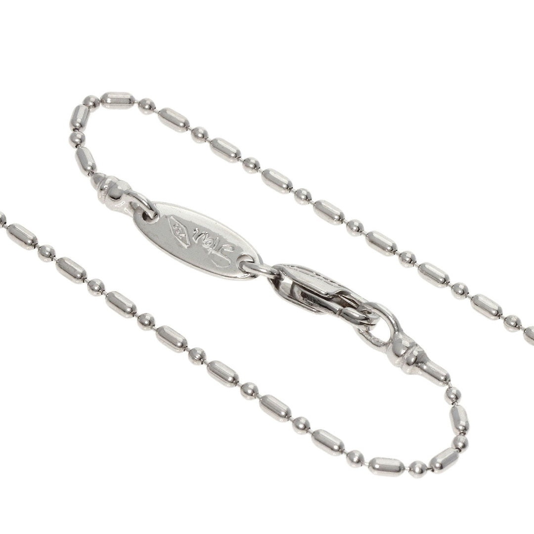 STAR JEWELRY Necklace K18WG Silver Cross diamond