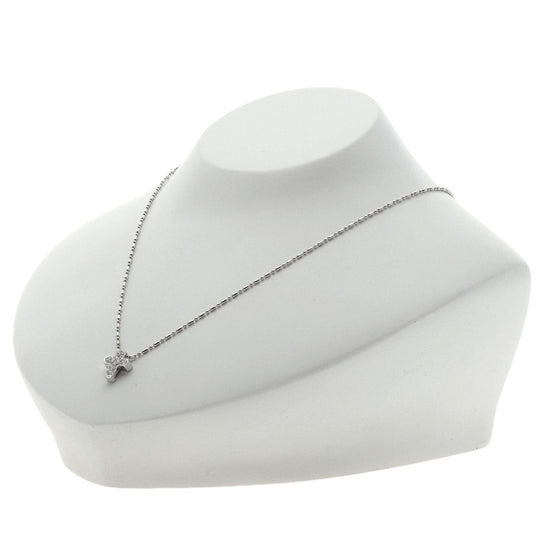 STAR JEWELRY Necklace K18WG Silver Cross diamond