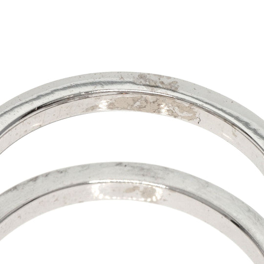 MIKIMOTO Ring K18WG Silver Diamond set ring