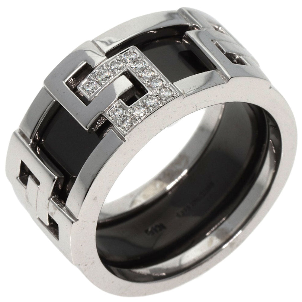 MIKIMOTO Ring K18WG Silver Diamond set ring